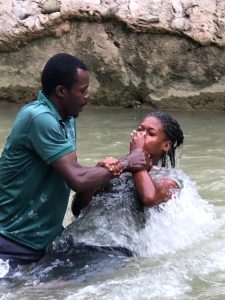Baptism of a woman